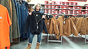 gloria flinchum with a carhartt jacket